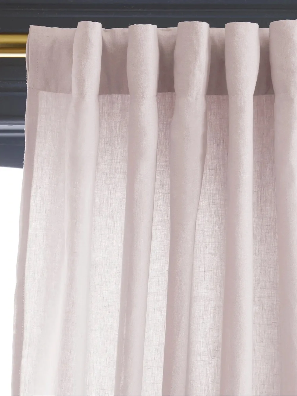 NWT QUINCE Set Of 2 48x84 European Linen Curtains Vintage Blush 9098